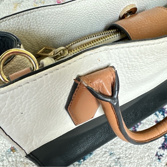Sam Edelman - black and cream color block bag - Picture 13 of 14